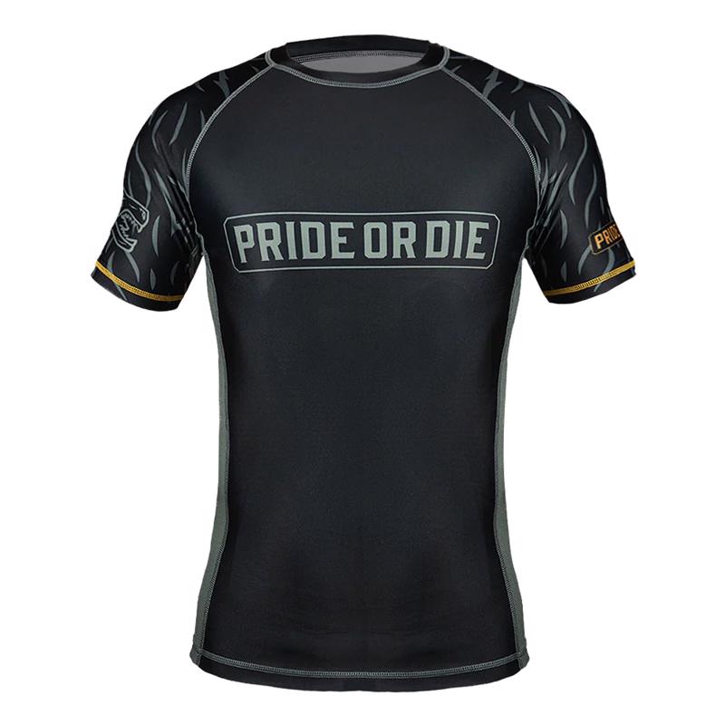 PRIDE OR DIE wolfpack v2 RASHGUARD - BLACK